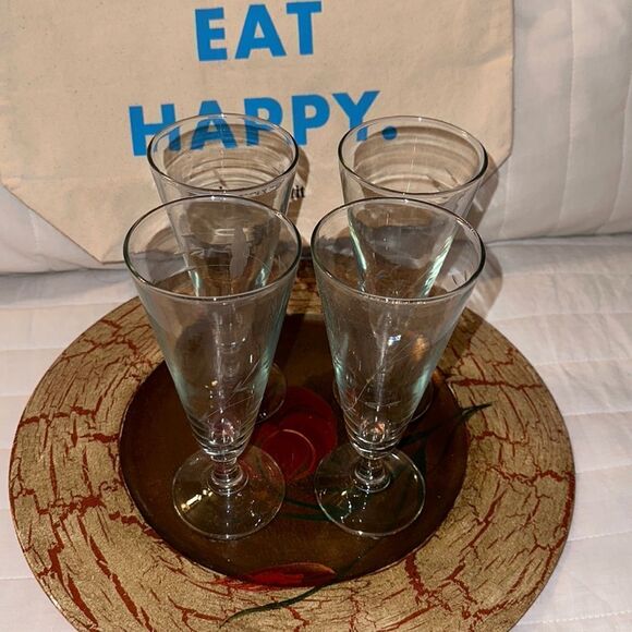 Princess House set of 4 Finely Crafted Crystal Glasses - Picture 2 of 16